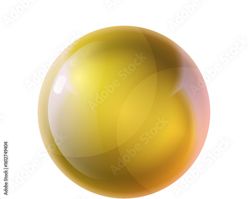 Crystal marble ball sphere in vector. Game glossy orb