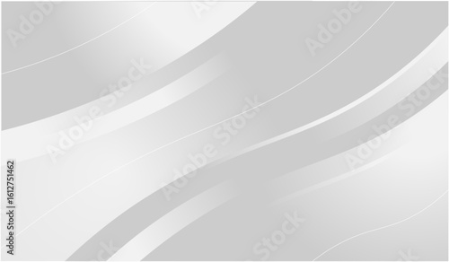 Abstract white background vector shape with wavy curves white gray gradient color.