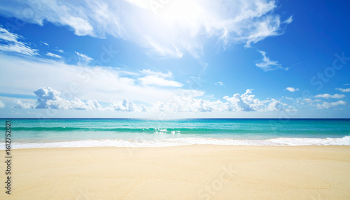 海　砂浜　ビーチ　8月　夏　Generative AI	
