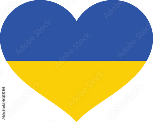 heart shaped ukraine flag vector illustration symbol of love unity and patriotism

