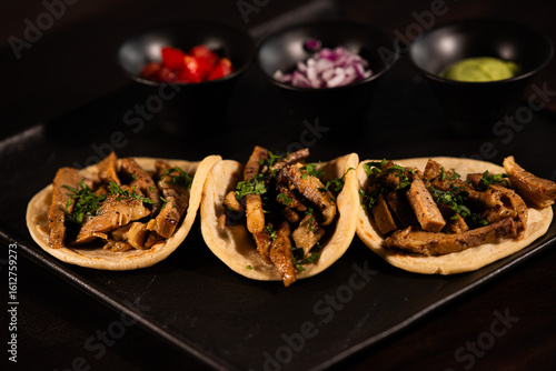 Mexican Street Tacos with Traditional Salsas