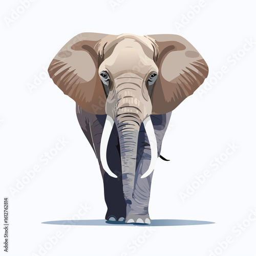 Majestic elephant illustration showcasing the beauty and strength of wildlife species