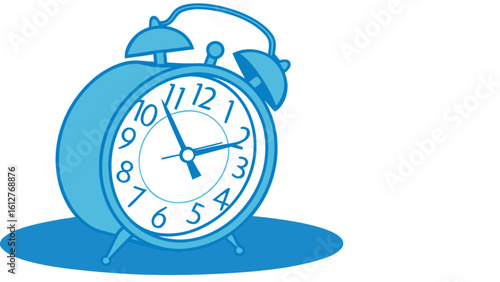 Alarm clock illustration time management wake up call reminder deadline appointment schedule planning concept