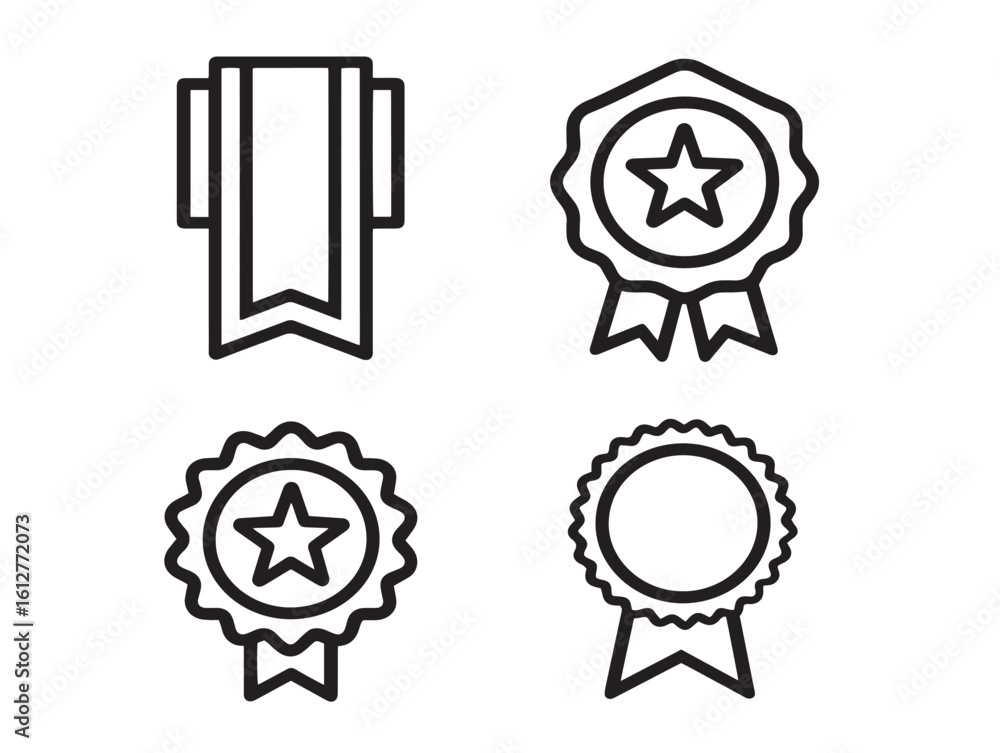 Fototapeta premium Creative vector set of assorted achievement icons