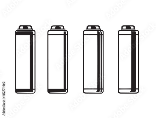 Clean battery charge icons in modern vector design