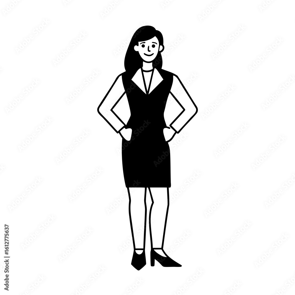 Fototapeta premium Professional woman standing with hands on hips business