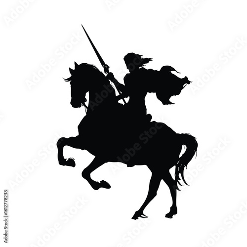  centaur silhouette set, Black & White silhouette set