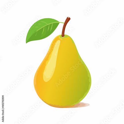 Captivating pear illustration with vibrant colors for fresh and healthy eating ideas
