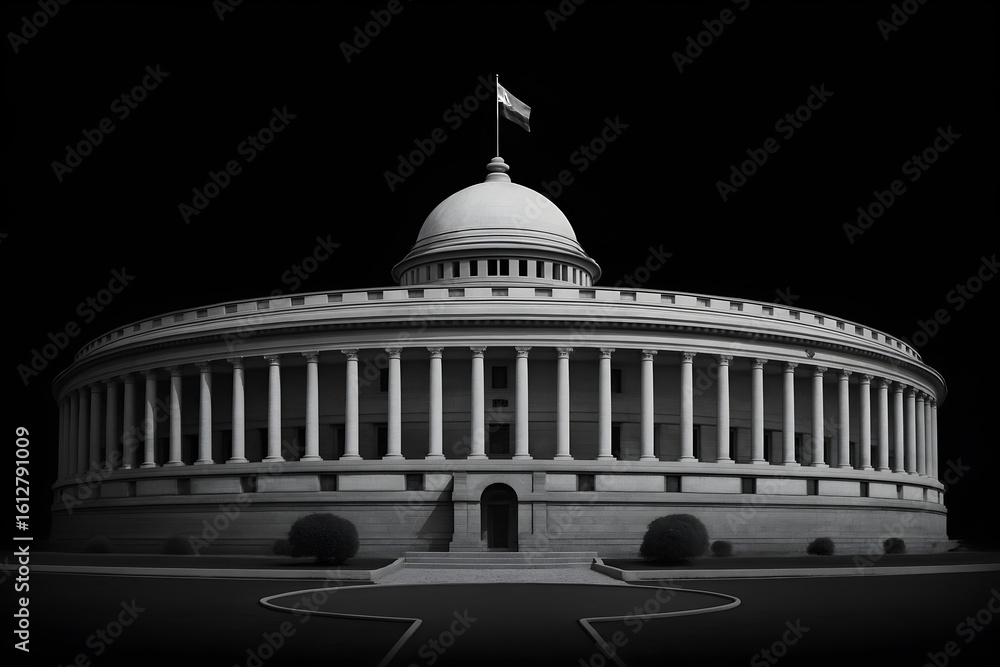 Obraz premium Indian Parliament House Sansad Bhavan New DElhi India
