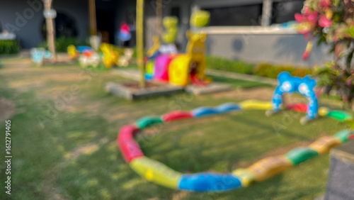 Wallpaper Mural defocused photo of children's playground Torontodigital.ca