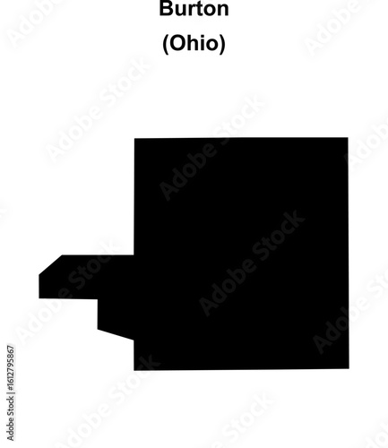 Burton (Ohio) blank outline map