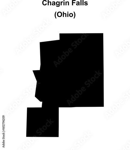 Chagrin Falls (Ohio) blank outline map