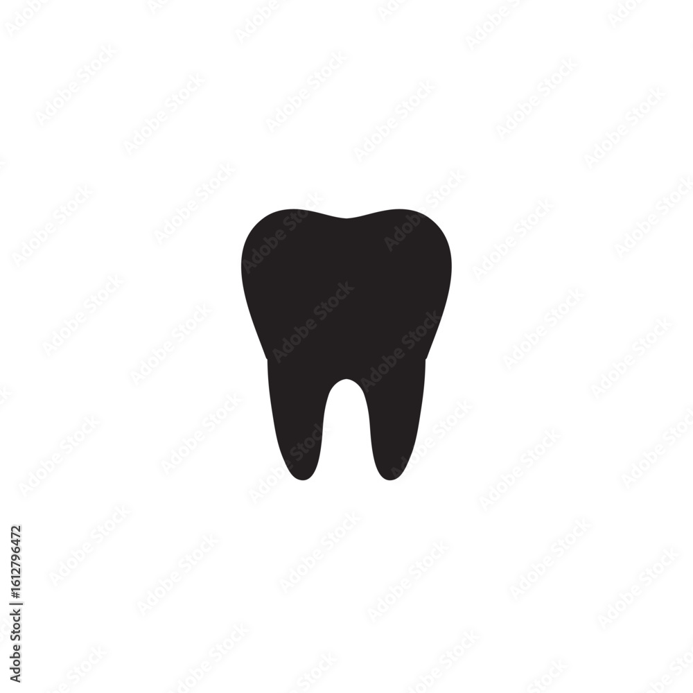 Single tooth silhouette design for dentistry and healthcare applications Single tooth silhouette design for dentistry and healthcare applications