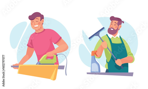 Household Chores Ironing and Cleaning with Joy to Make Home a Happier Place for All