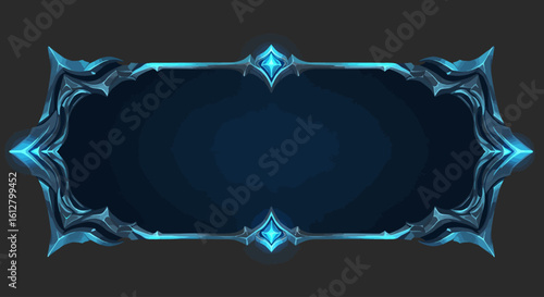 Sci-fi red laser frame with metallic elements, creating a futuristic border for a game or web interface