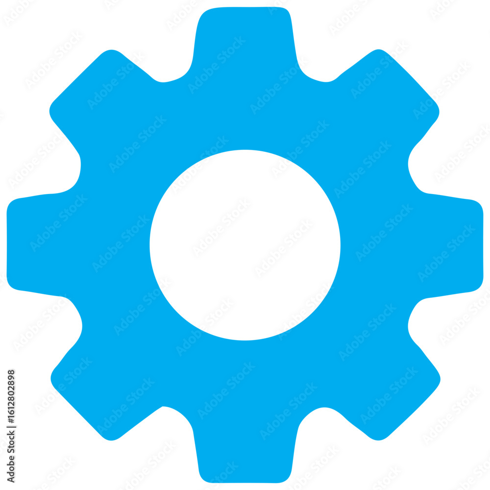 Gear Blue Icon Gear Blue Icon