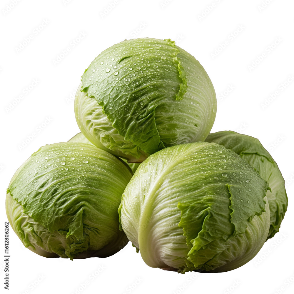 Fototapeta premium Fresh Green Cabbage Recipes and Benefits