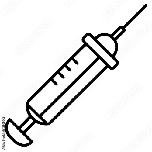 drug-injection Medical And Healthcare In Flat Design syringe medicine, needle, injection isolated vaccination healthcare hospital drug icon line airt vactor Illustrations symbol on white backgroud