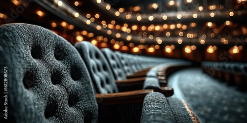 Empty theater seats illuminated by soft lighting create an inviting and serene atmosphere for upcoming performances