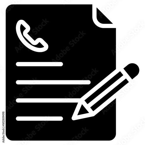 Contact Form glyph icon