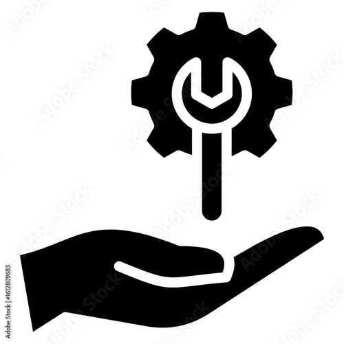 Technical Support glyph icon
