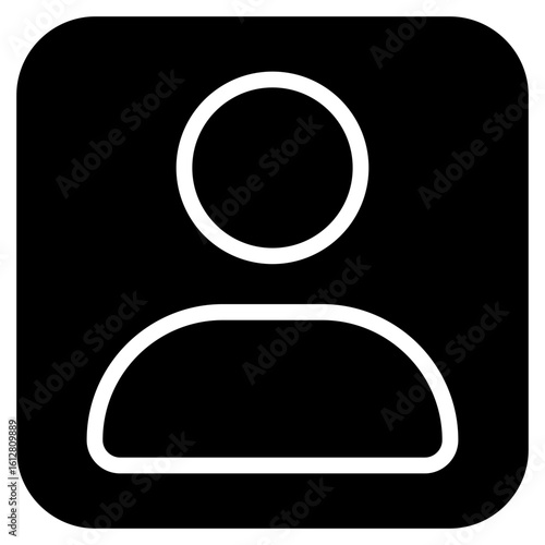 Personal Contact glyph icon