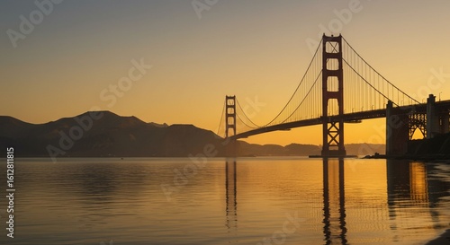 Golden gate bridge sunrise