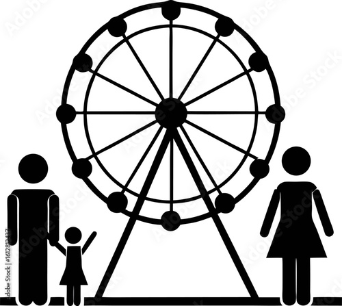 Family at Ferris Wheel Icon