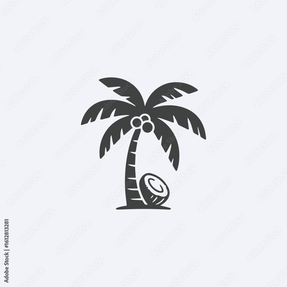 Fototapeta premium Palm logo vector icon illustration