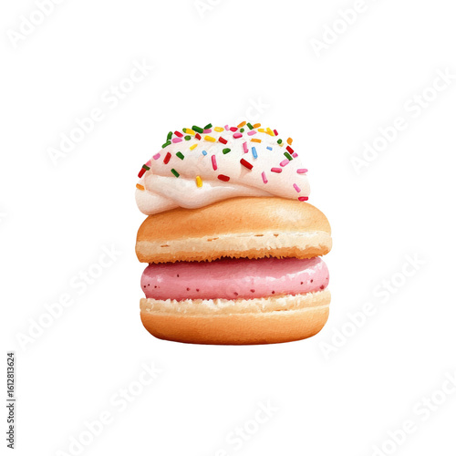 Wallpaper Mural Colorful layered dessert with frosting and sprinkles Torontodigital.ca