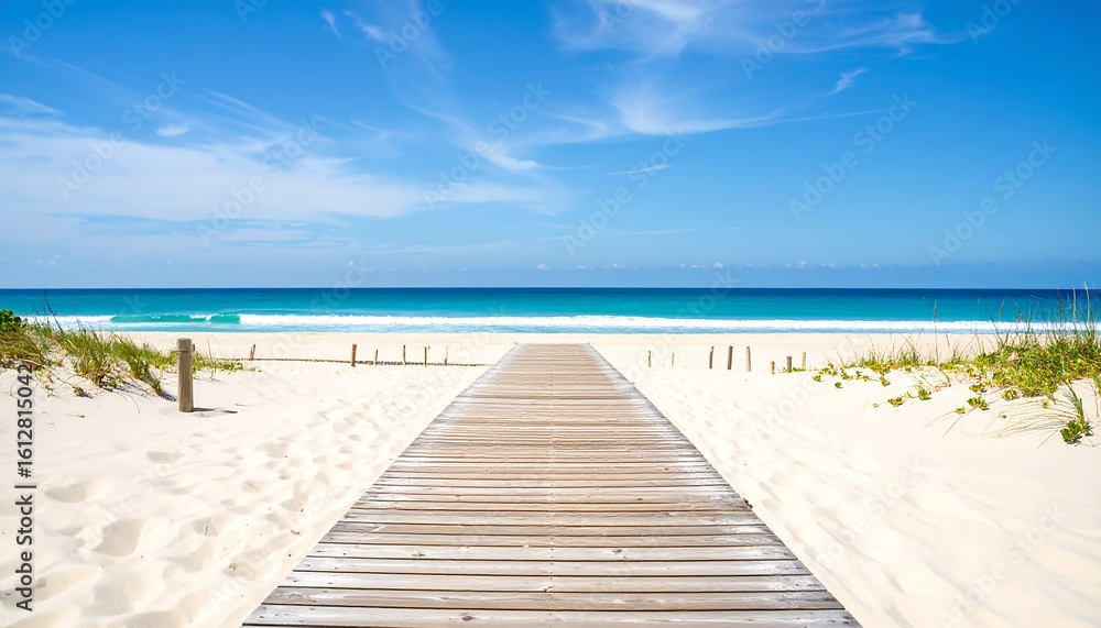 Naklejka premium Tropical beach walkway