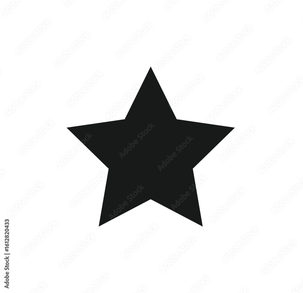 Simple black star graphic icon, isolated on white background. Simple black star graphic icon, isolated on white background.