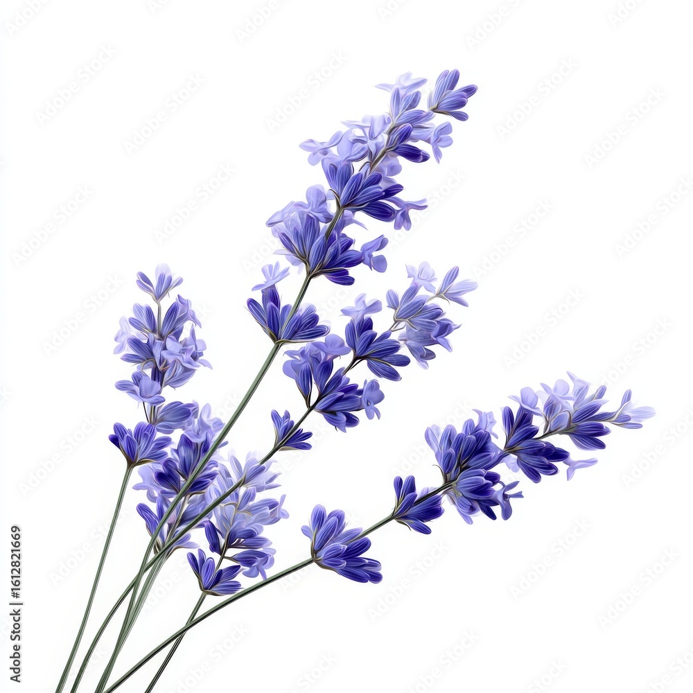 Obraz premium A close-up of lavender flowers in full bloom, displaying a captivating shade of purple