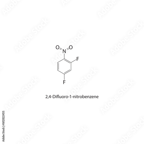 2,2-Difluoropropane skeletal structure. Fluoroalkane compound schematic illustration. Simple diagram, chemical formula.