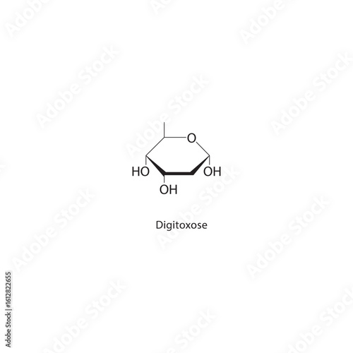 Diglycidyl ether skeletal structure. Epoxy Ether compound schematic illustration. Simple diagram, chemical formula.