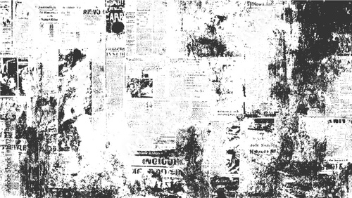 Worn paper texture with dust overlay and old newspaper effect. Old grunge texture with newspaper style and dusty screen overlay. 