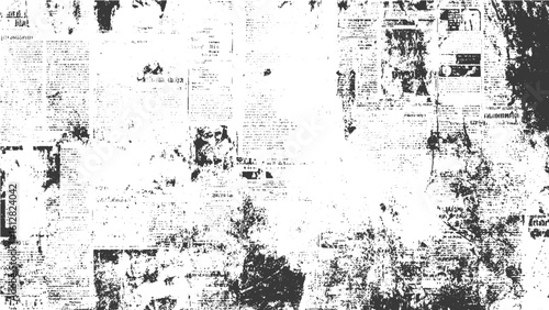Worn paper texture with dust overlay and old newspaper effect. Old grunge texture with newspaper style and dusty screen overlay. 