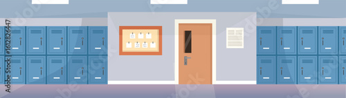 School locker storage. Classroom building. Classroom front door. University. Classroom. Highschool. Elementary school.