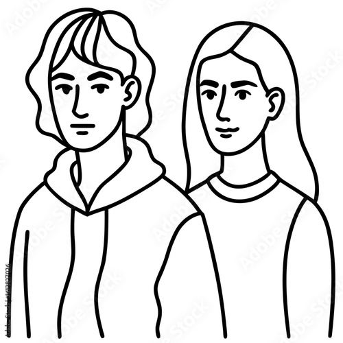 woman and man
