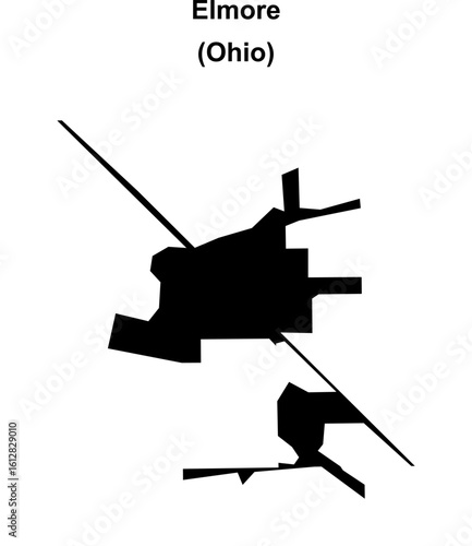 Elmore (Ohio) blank outline map