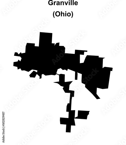 Granville (Ohio) blank outline map
