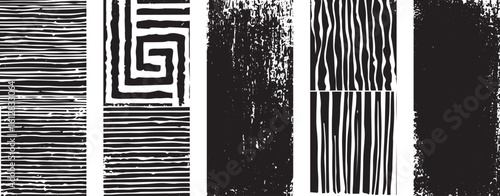 Grunge Square Texture Pack – Black and White Abstract Dust Overlay Vector on Transparent Background