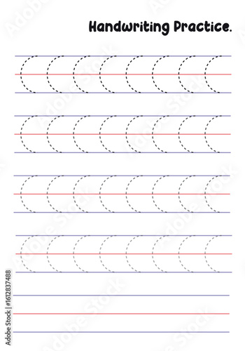 Handwriting Practice Sheets for Kids – Prewriting Tracing Lines, Curves, Patterns, Spirals, Triangles, Square's, zigzag, hexagonal , circles, opals, etc. for Fine Motor Skills Development.