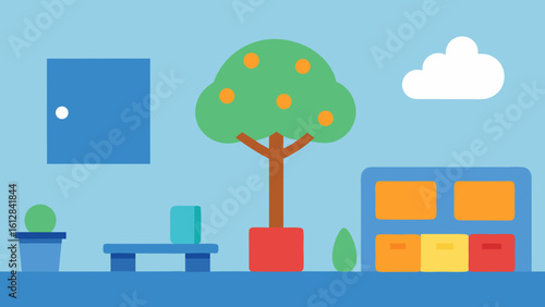 kids playroom tiny christmas tree