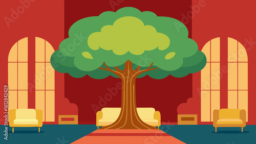 grand tree luxurious living room elegant holiday style