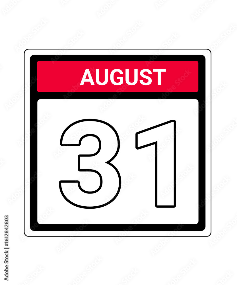 calendar icon August month date 31 calendar icon August month date 31