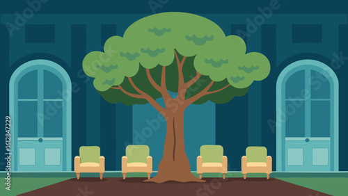grand tree luxurious living room elegant holiday style