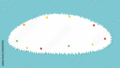 white fur rug and soft christmas lights