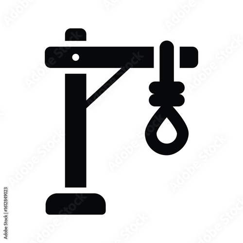 Easy to edit glyph icon of death rope knot