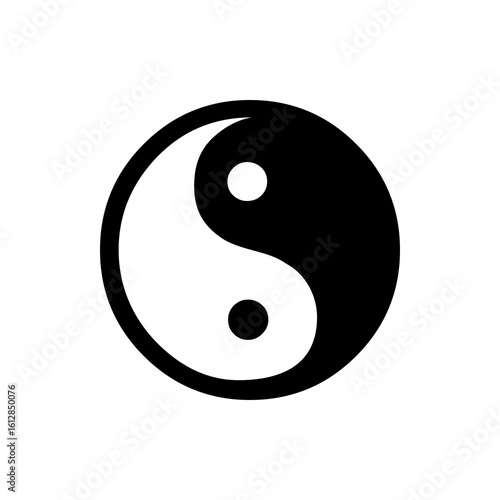 yin yang symbol on transparent background